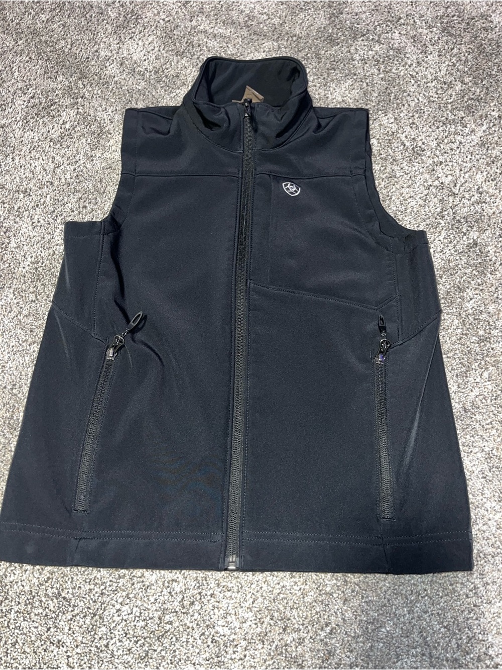 Ariat Vest Boys 10-12 Black Softshell Full Zip Riding Outdoor Equestrian